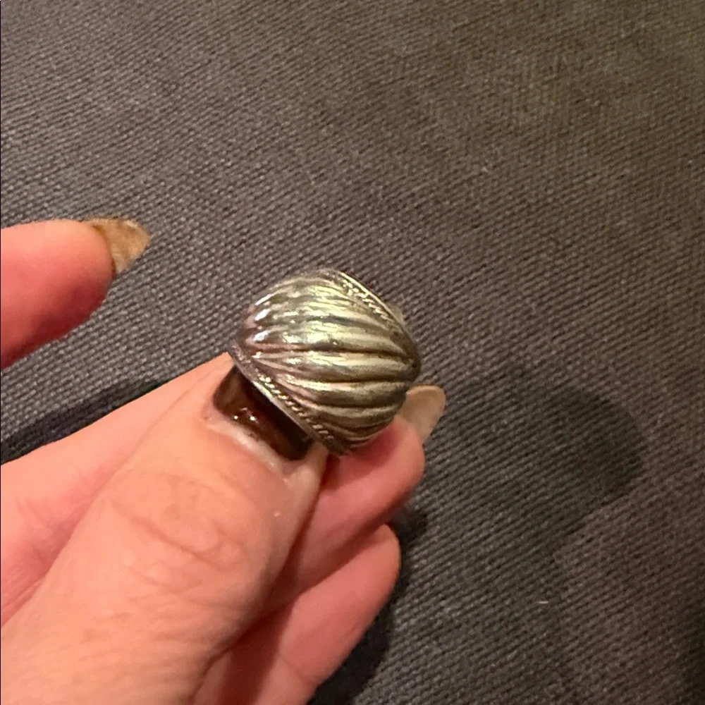Silver Textured Ring - Picture 5 of 5